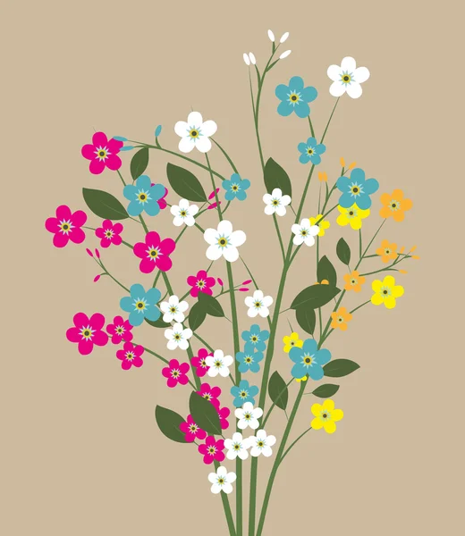 Forget me not flowers — Stock Vector