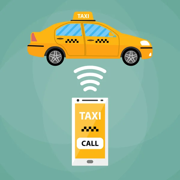 Taxi concept d'application mobile — Image vectorielle