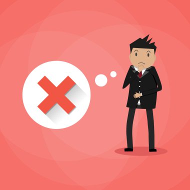 Üzgün çizgi film işadamı ve Kızıl Haç