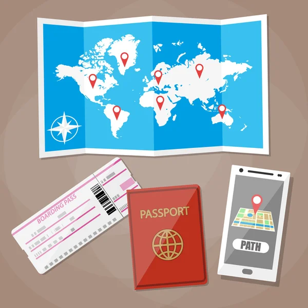 Concepto de viajes y vacaciones . — Vector de stock