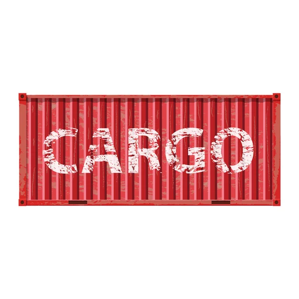Transporte de mercancías, contenedor de carga — Archivo Imágenes Vectoriales