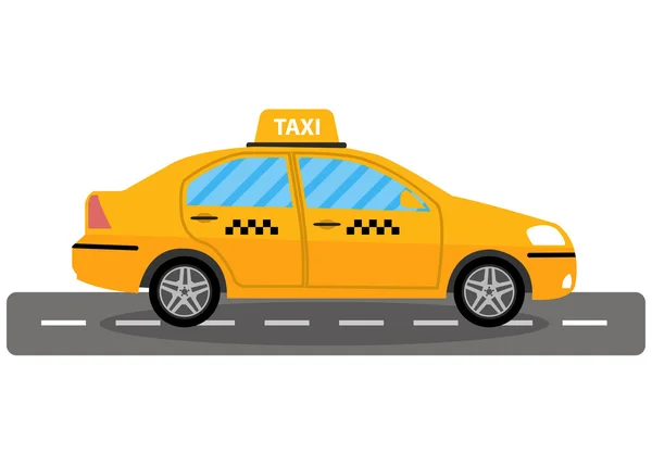 Taxi autó fehér háttér — Stock Vector