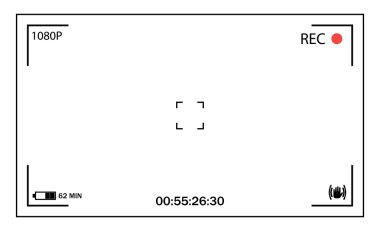 Kamera vizörünü. kullanıcı arabirimi