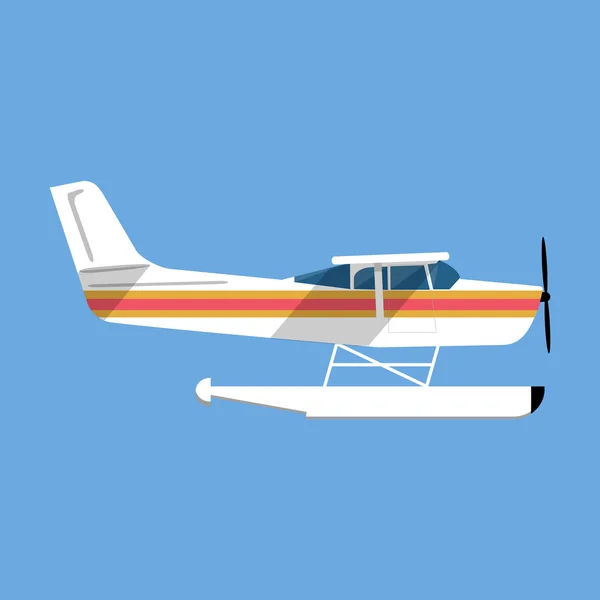小さな両生類の水上飛行機 — ストックベクタ