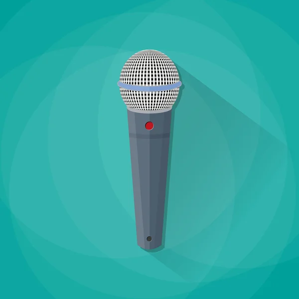 Microphone métallique gris — Image vectorielle