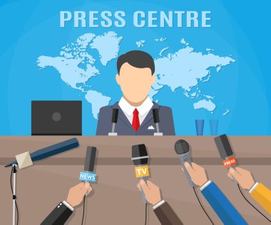 Basın toplantısında, dünya canlı tv haber