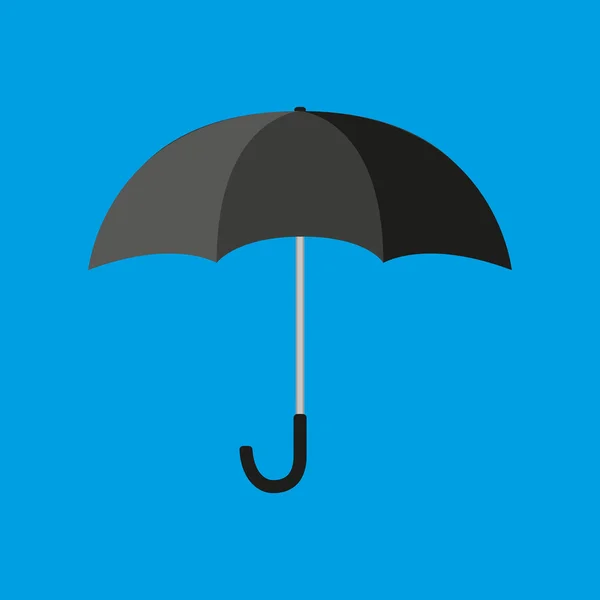 Icono paraguas negro — Archivo Imágenes Vectoriales