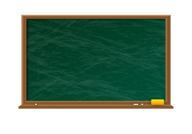 ahşap çerçeve ile boş yeşil yazı tahtası