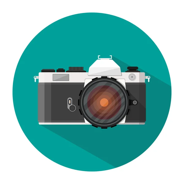 Retro foto camera-pictogram — Stockvector