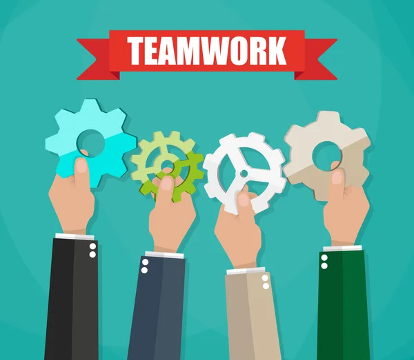 Tim bisnis dan konsep kerja tim - Stok Vektor