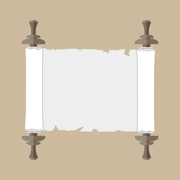 Rouleau antique avec poignées — Image vectorielle