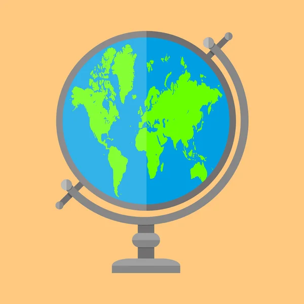 Globe isolé sur fond brun — Image vectorielle