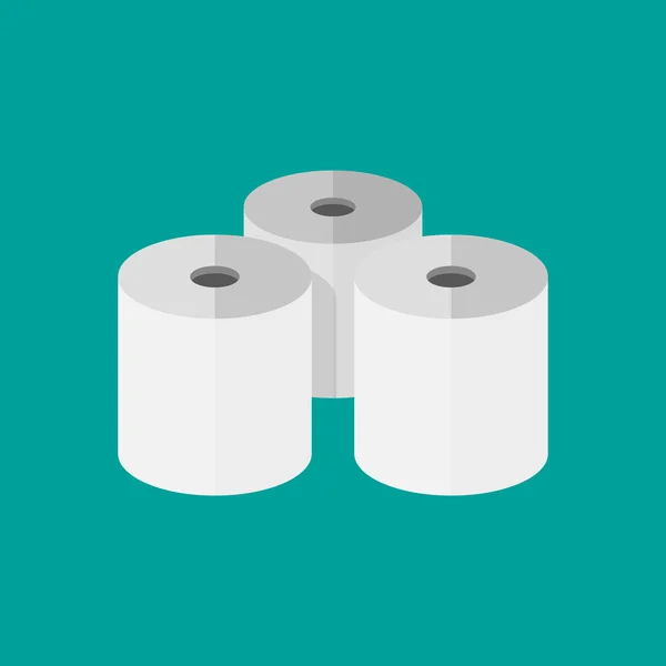 Tre rotoli di carta igienica — Vettoriale Stock
