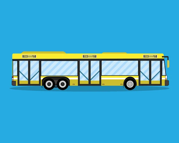 Gele stadsbus. openbaar vervoer — Stockvector