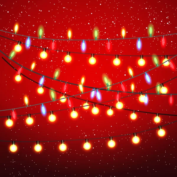 Fond lumières de Noël — Image vectorielle