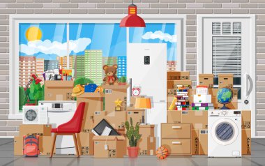 New House 'a taşınıyorum. Aile Yeni Ev 'e Taşındı.