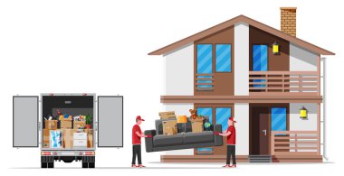 New House 'a taşınıyorum. Aile Yeni Ev 'e Taşındı.