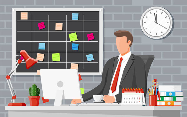 Businessman at work.