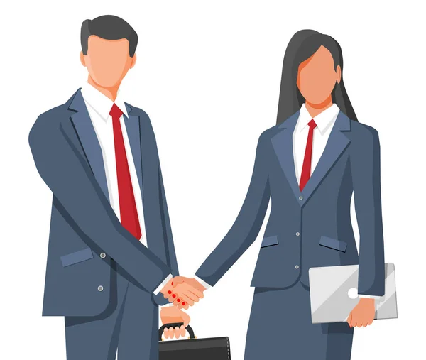 Negócios parceiros handshake. —  Vetores de Stock