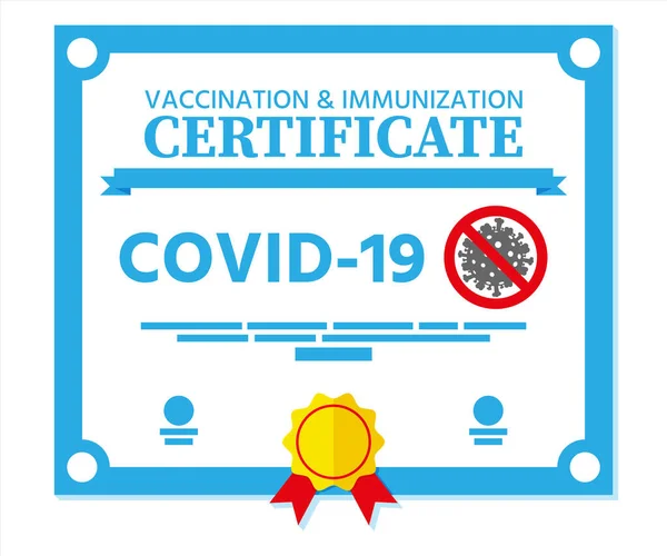 Covid-19 vaccination passport. — Stock Vector