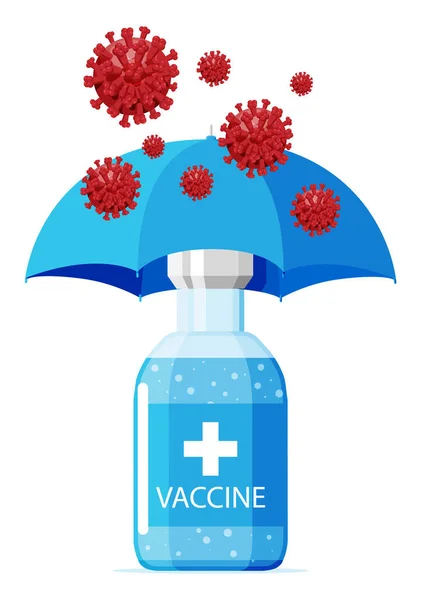 Vaccinazione contro il coronavirus. Tempo di vaccinazione — Vettoriale Stock