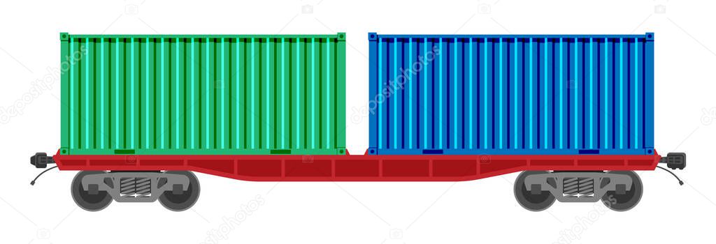 Freight container platform wagon.