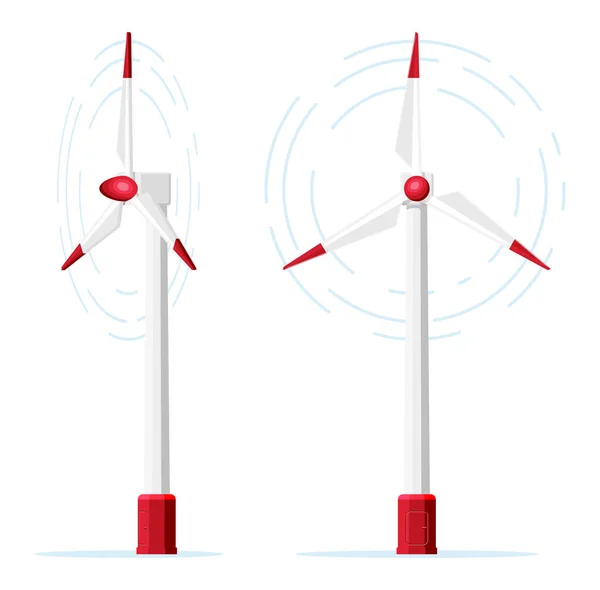 Icône Éolienne Isolée Sur Fond Blanc Symbole Moderne Moulin Concept — Image vectorielle