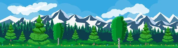 Verano naturaleza paisaje con rocas — Vector de stock