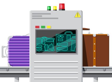 Havaalanı güvenlik tarayıcısı. Bagajlı Taşıyıcı