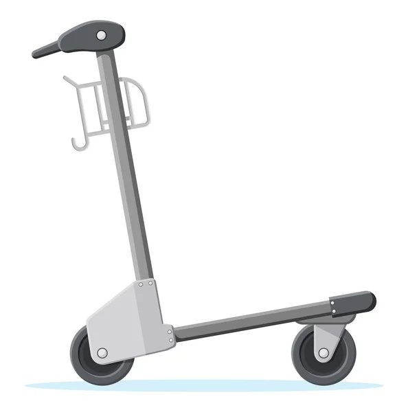 Lege Hand Truck geïsoleerd op witte achtergrond. — Stockvector