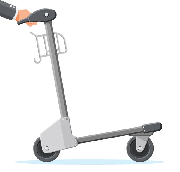 Lege Hand Truck geïsoleerd op witte achtergrond. — Stockvector