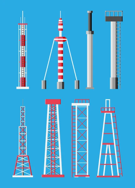 Antenne de tour cellulaire de transmission. — Image vectorielle