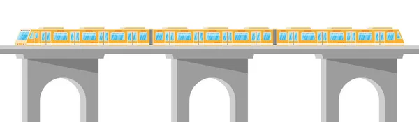 Skytrain geïsoleerd op wit. — Stockvector