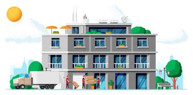 New House 'a taşınıyorum. Aile Yeni Ev 'e Taşındı