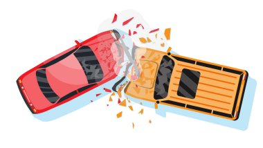 İki Araba Arasında Trafik Kazası.