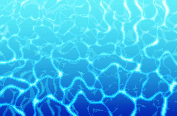Surface de l'eau avec des reflets solaires. Bannière d'eau. — Image vectorielle