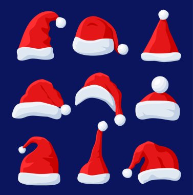 Kırmızı Noel Baba Şapka Takımı Mavi 'de.