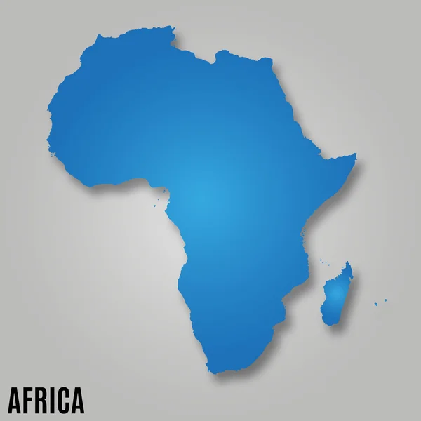 Afrique carte du continent — Image vectorielle