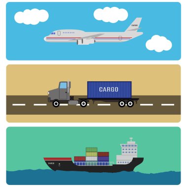 sevk irsaliyesi ve kargo infographics öğeleri