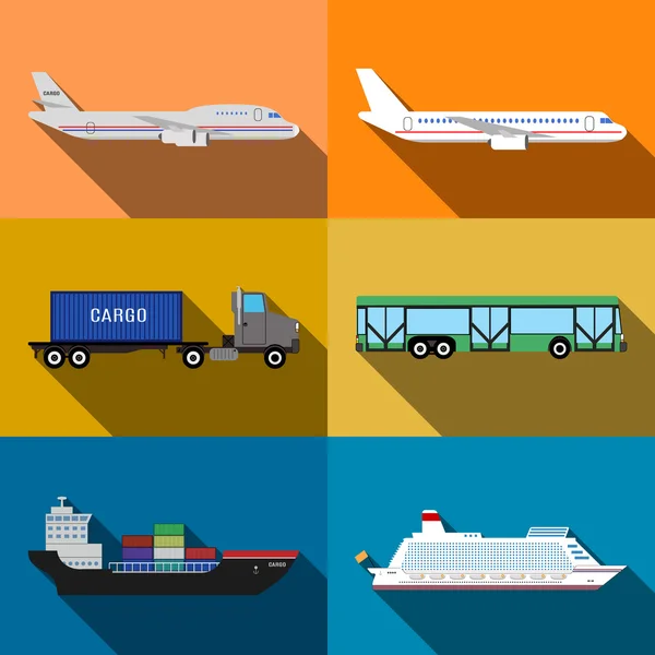 Veículos de transporte ilustração — Vetor de Stock