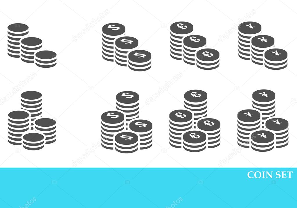 Coins Icons Set