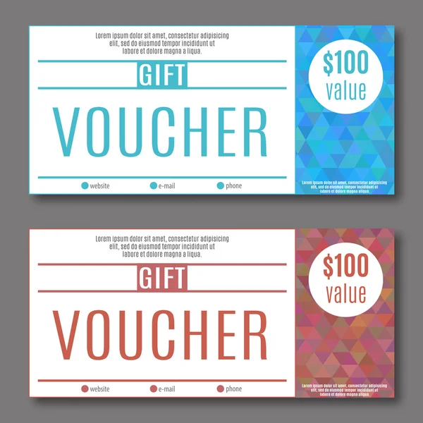 Gift voucher template — Stock Vector