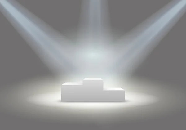 Podium des vainqueurs illuminés — Image vectorielle