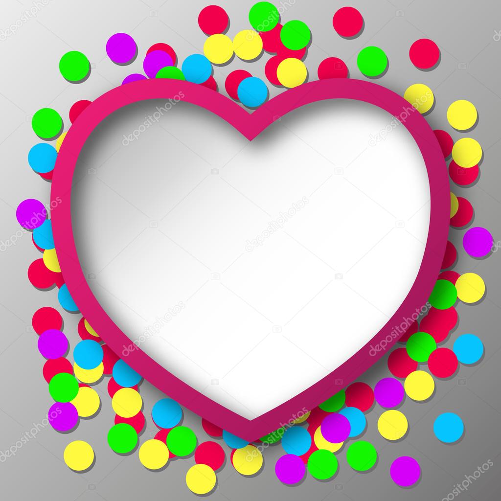 Abstract Heart with Confetti Snippets