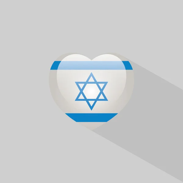 Liefde Israël symbool met schaduw — Stockvector