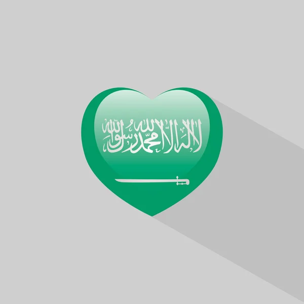 Liebe saudi arabia Symbol mit Schatten — Stockvektor