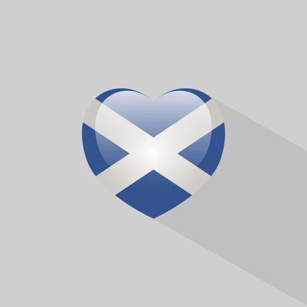 Σκωτία, καρδιά με σημαία της Σκωτίας — Διανυσματικό Αρχείο
