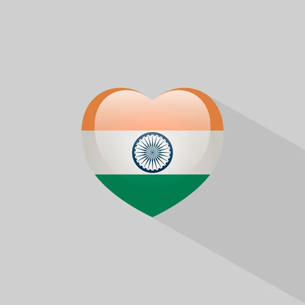 Love India symbol with shadow — Stock Vector