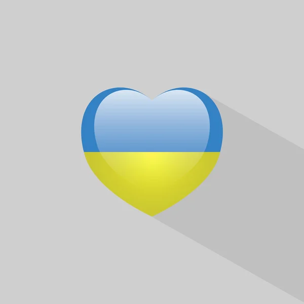 Symbol miłości Ukraina z cienia — Wektor stockowy