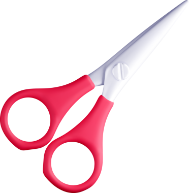 Rahat Kavrayışlı Renkli 3B Makas